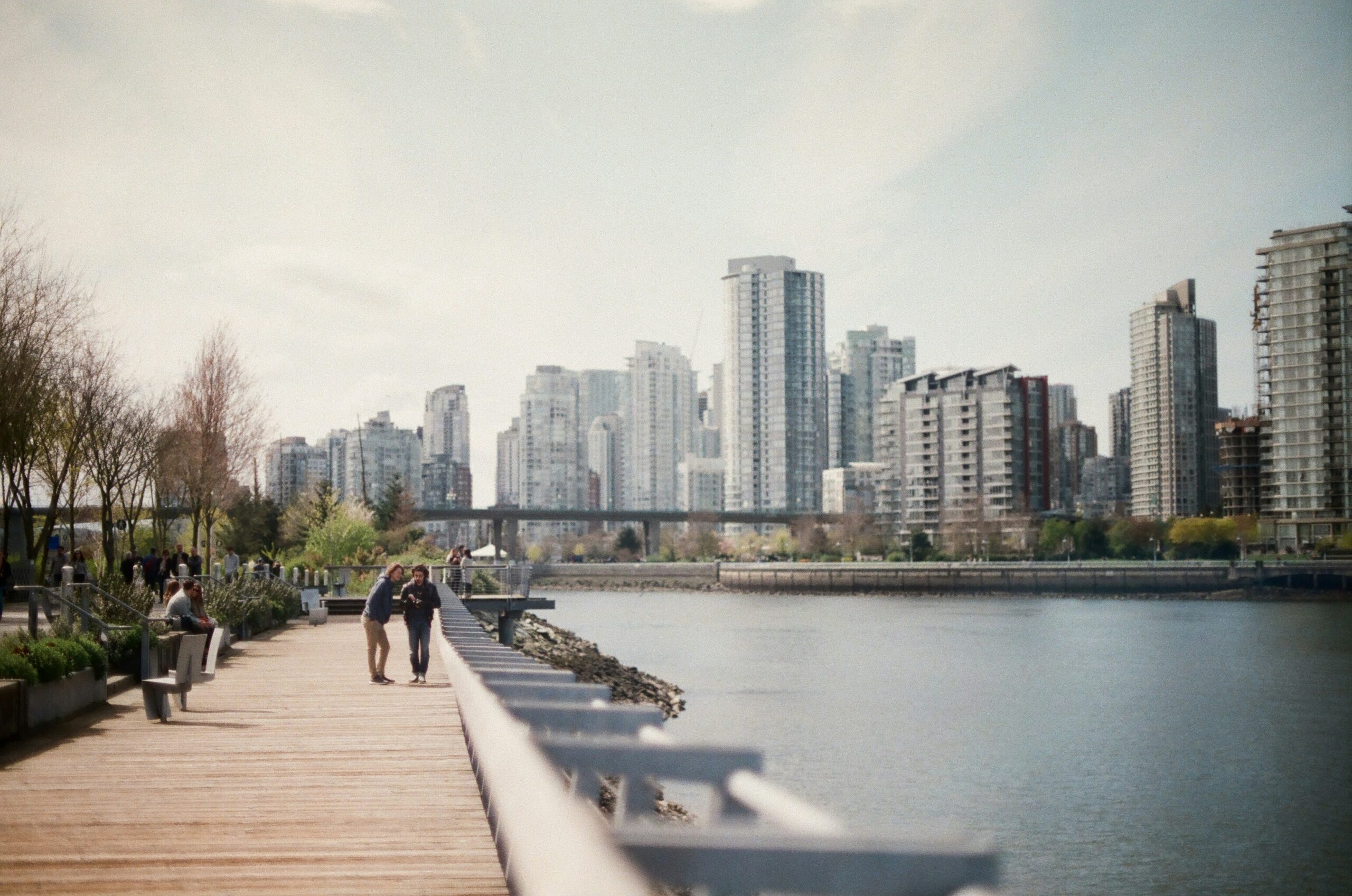 View of Vancouver's skyline from the boardwalk
